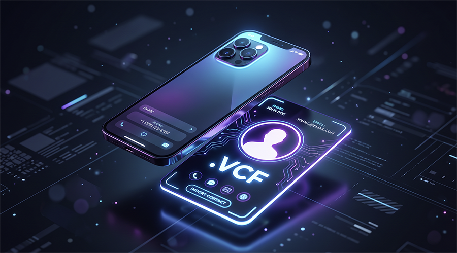 How to open a VCF vCard file on iPhone and Android