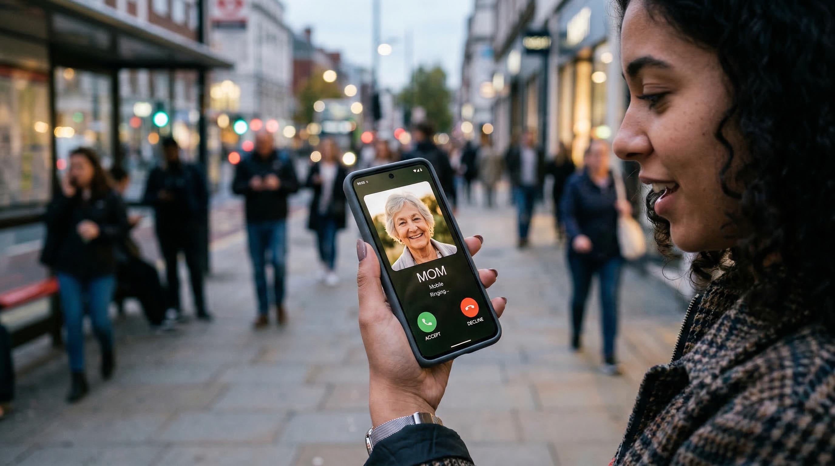 Phone screen showing a .vcf contact card attachment that failed to open correctly on Android